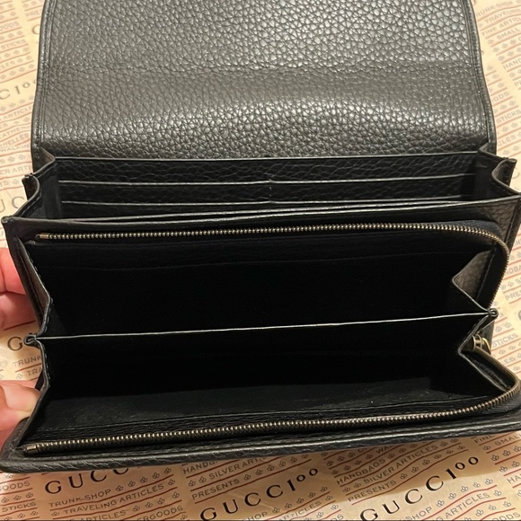 NEW Authentic RARE Gucci Marmont Large/Long Continental Leather Wallet - Picture 12 of 16